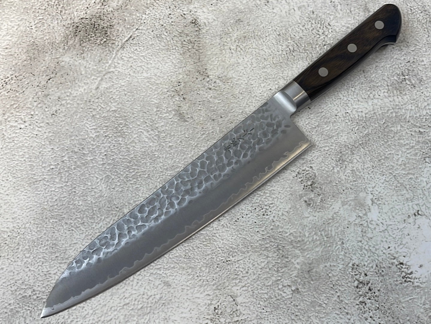 Tsunehisa Aokami Super Gyuto 210mm Brown Pakka Wood Handle - Made in Japan 🇯🇵