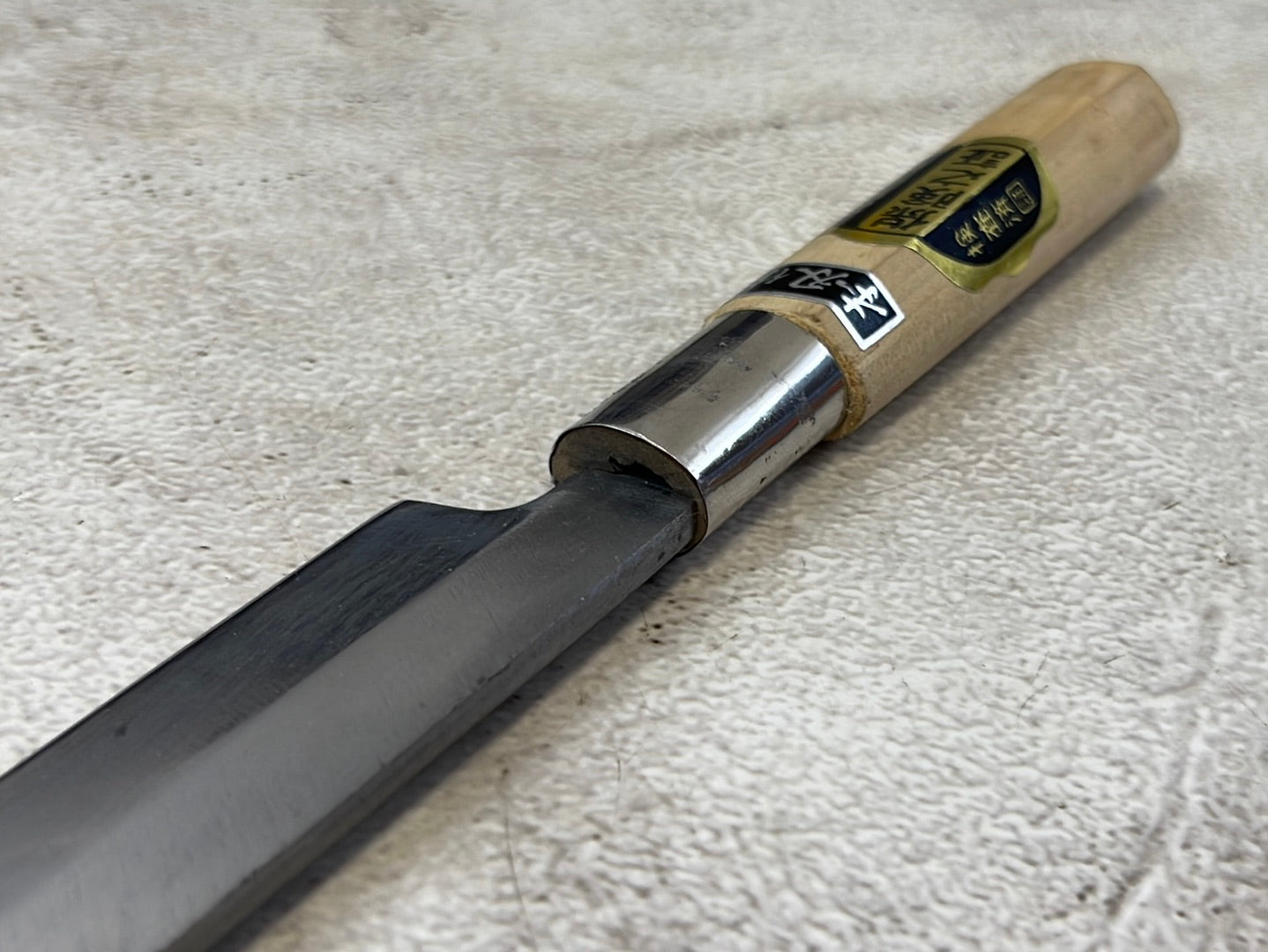 Vintage Japanese Yanagiba Knife 200mm Made in Japan 🇯🇵 Carbon Steel 1092