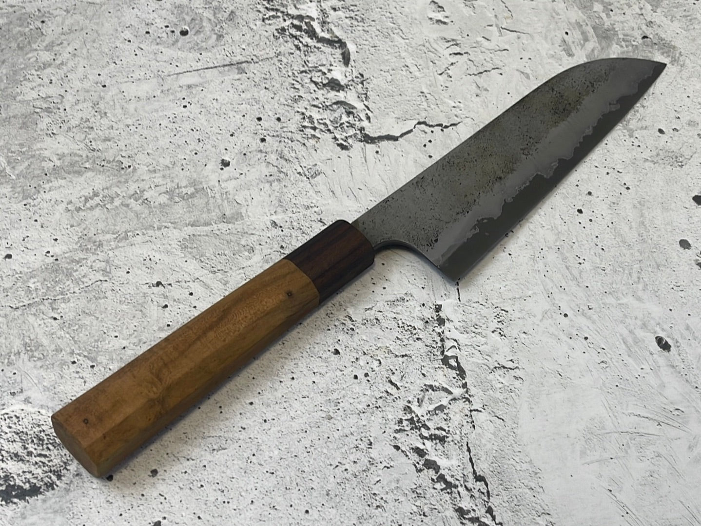 SanMai Santoku 180mm Nashiji Etched, Jatiwood & Rosewood Handle