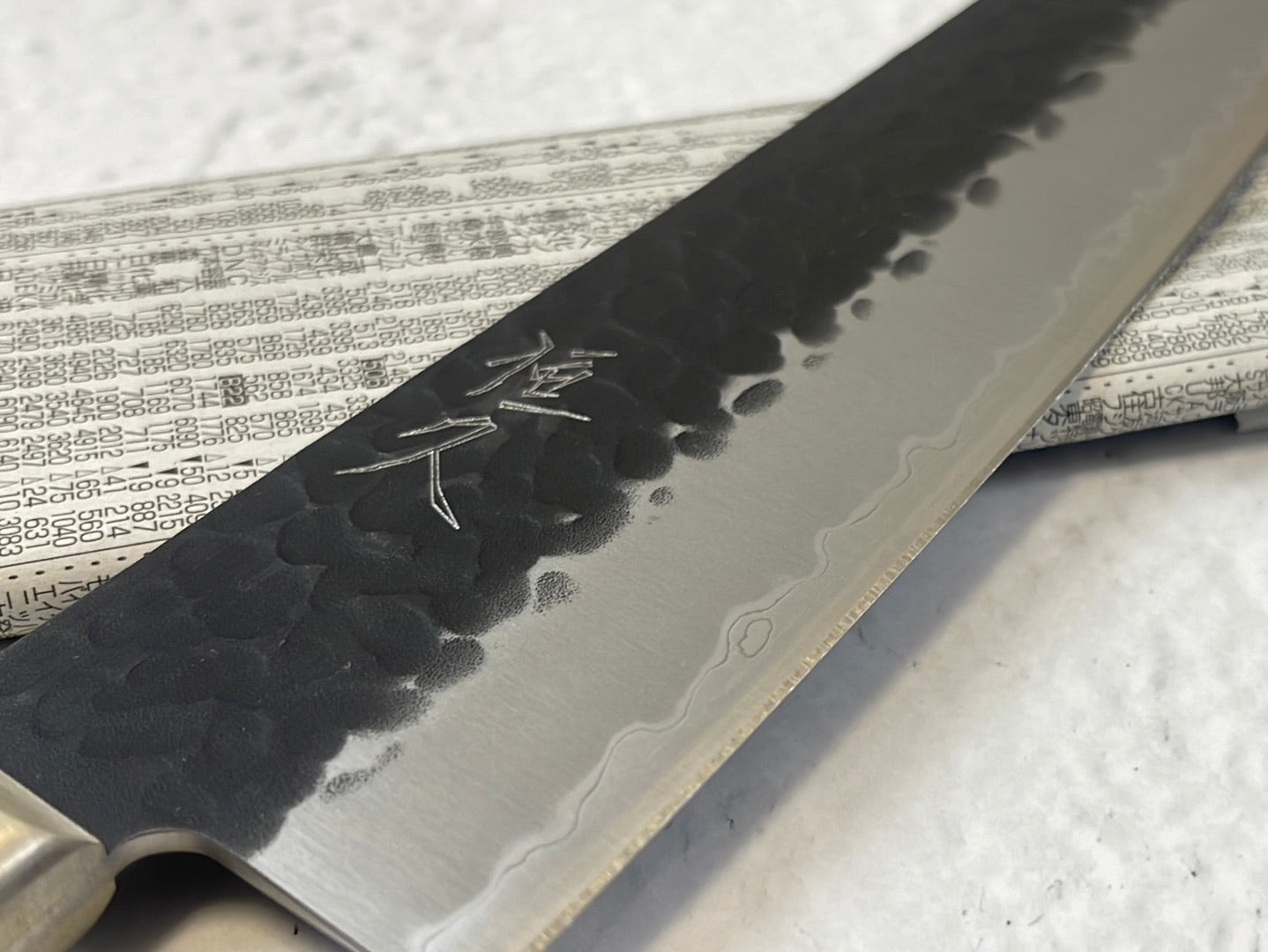 Tsunehisa Aogami Super Kuro Tsutime Gyuto Knife 210mm  Red Pakka Wood Handle - Made in Japan 🇯🇵