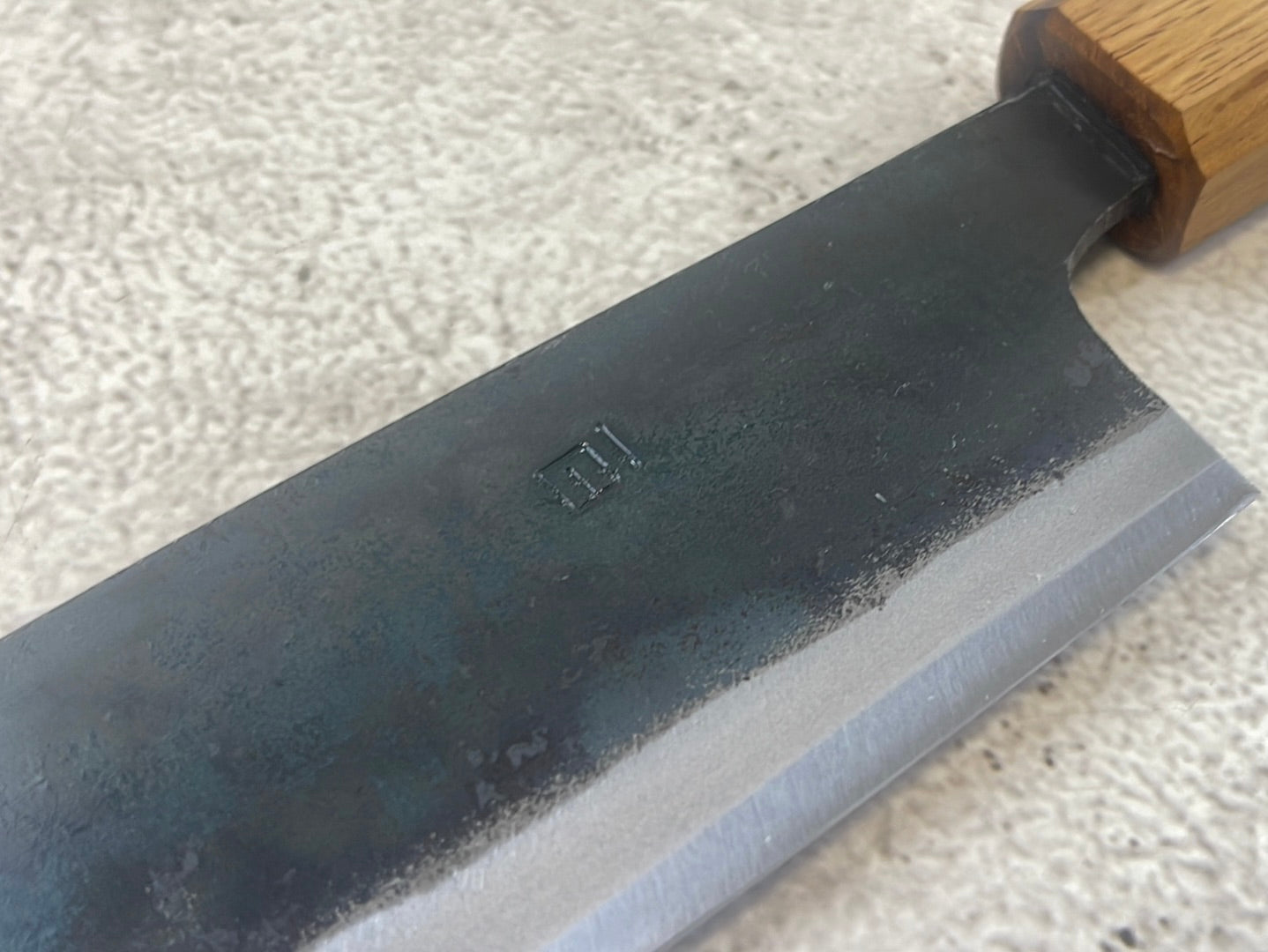 Tsukasa Shiro Kuro 210mm Gyuto- Shirogami Steel - Oak Octagnon Handle