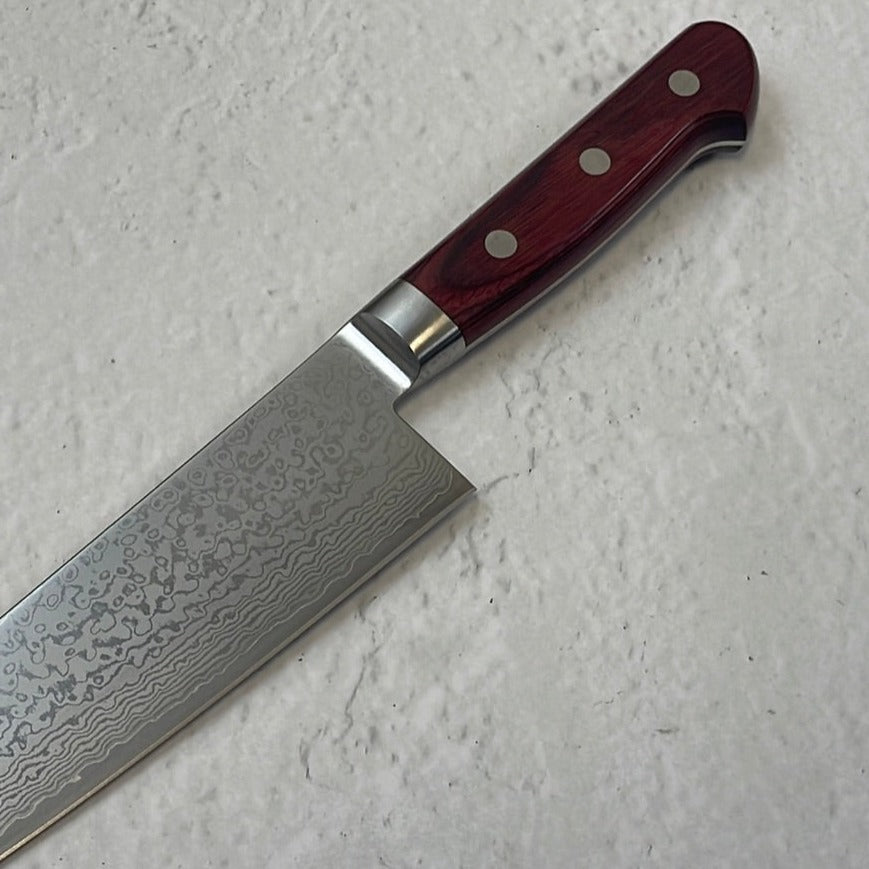 Tsunehisa VG10 33layers Damascus Steel Santoku 180mm Red Pakka Wood Handle - Made in Japan 🇯🇵
