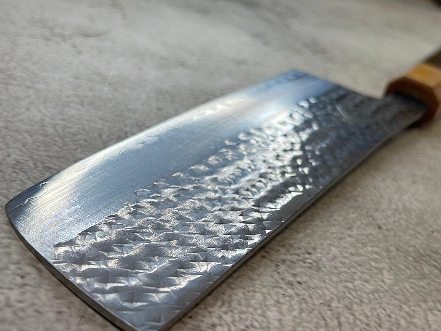Yu Kurosaki R2(SG2) Hammered SENKO-EI WA RS8H Japanese Nakiri 165mm with Brown-Ring Octagonal Handle