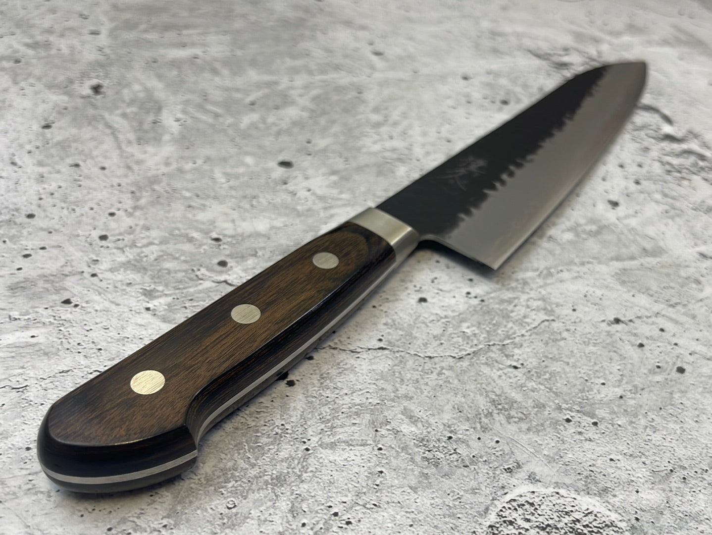 Tsunehisa Aogami Super Gyuto Knife 210mm  Brown Pakka Wood Handle - Made in Japan 🇯🇵