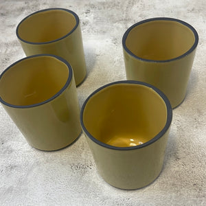 CARACTÈRE Cappuccino Coffee Cup Set of 4x Tumeric 220ml