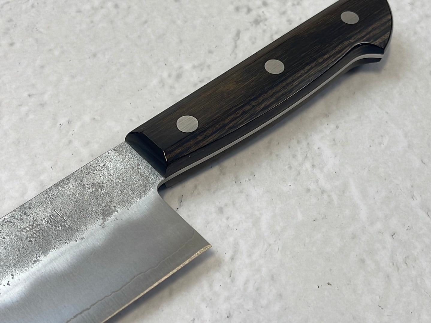 Tsunehisa G3 Nashiji Brown Santoku 180mm - Made in Japan 🇯🇵