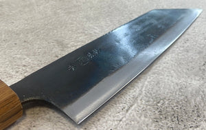 Tsukasa Shiro Kuro 150mm Bunka- Shirogami Steel - Oak Octagnon Handle