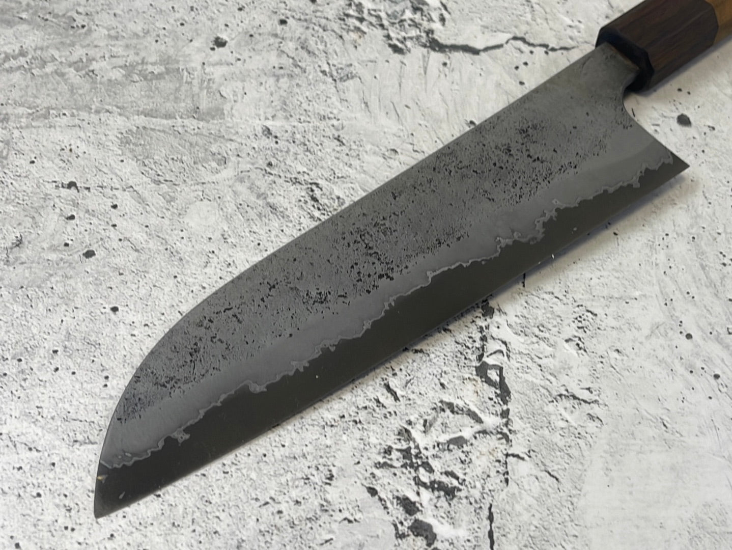 SanMai Santoku 180mm Nashiji Etched, Jatiwood & Rosewood Handle