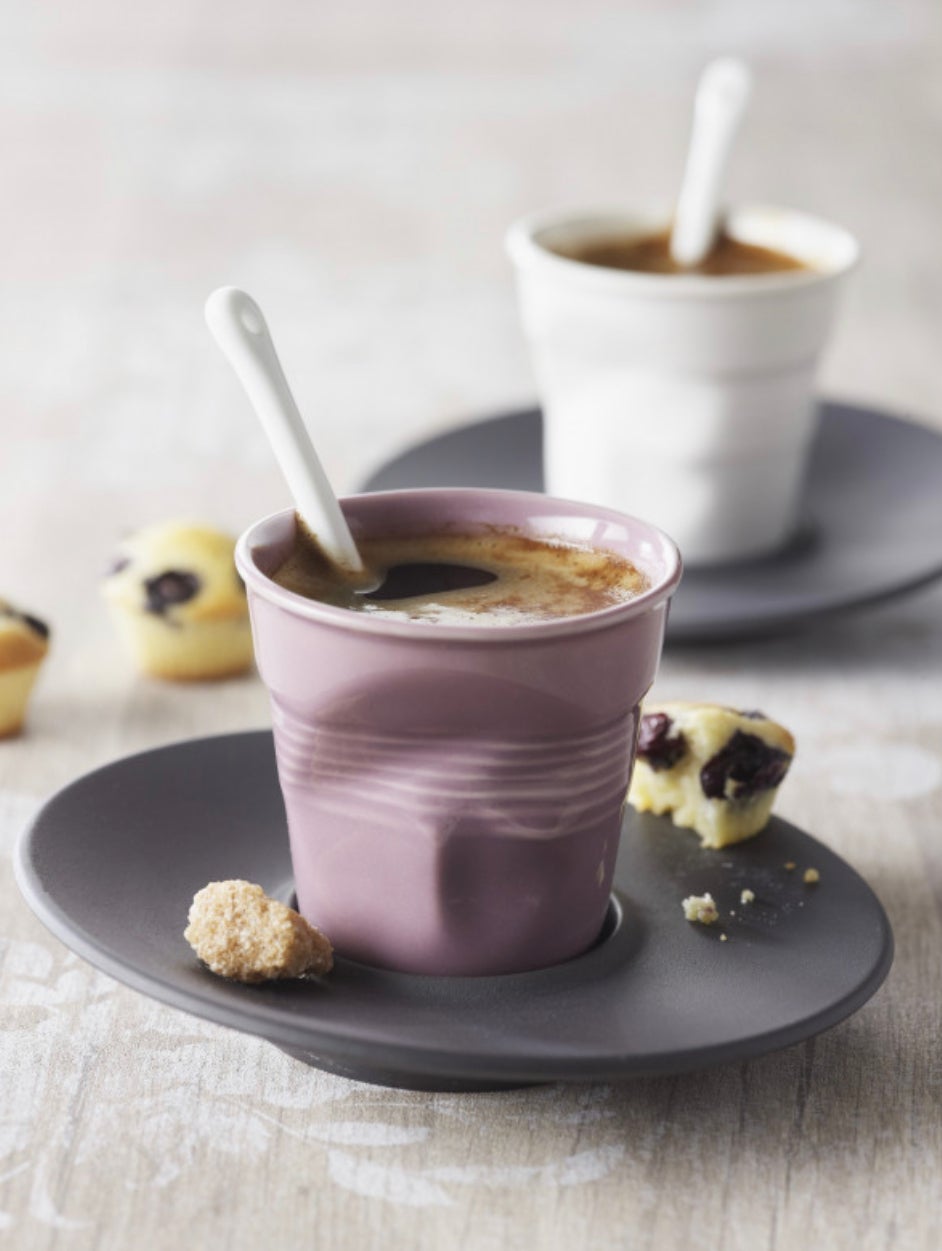 Froisses Cappuccino Coffee Cup 180ml Set of 6x Caribbean Blue