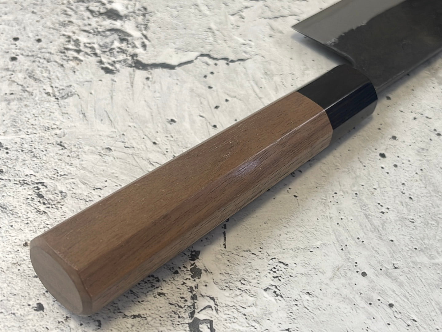 Yoshimune Nakiri Kurouchi 180 mm (7.1 in) Aogami (Blue) #2 Double-Bevel