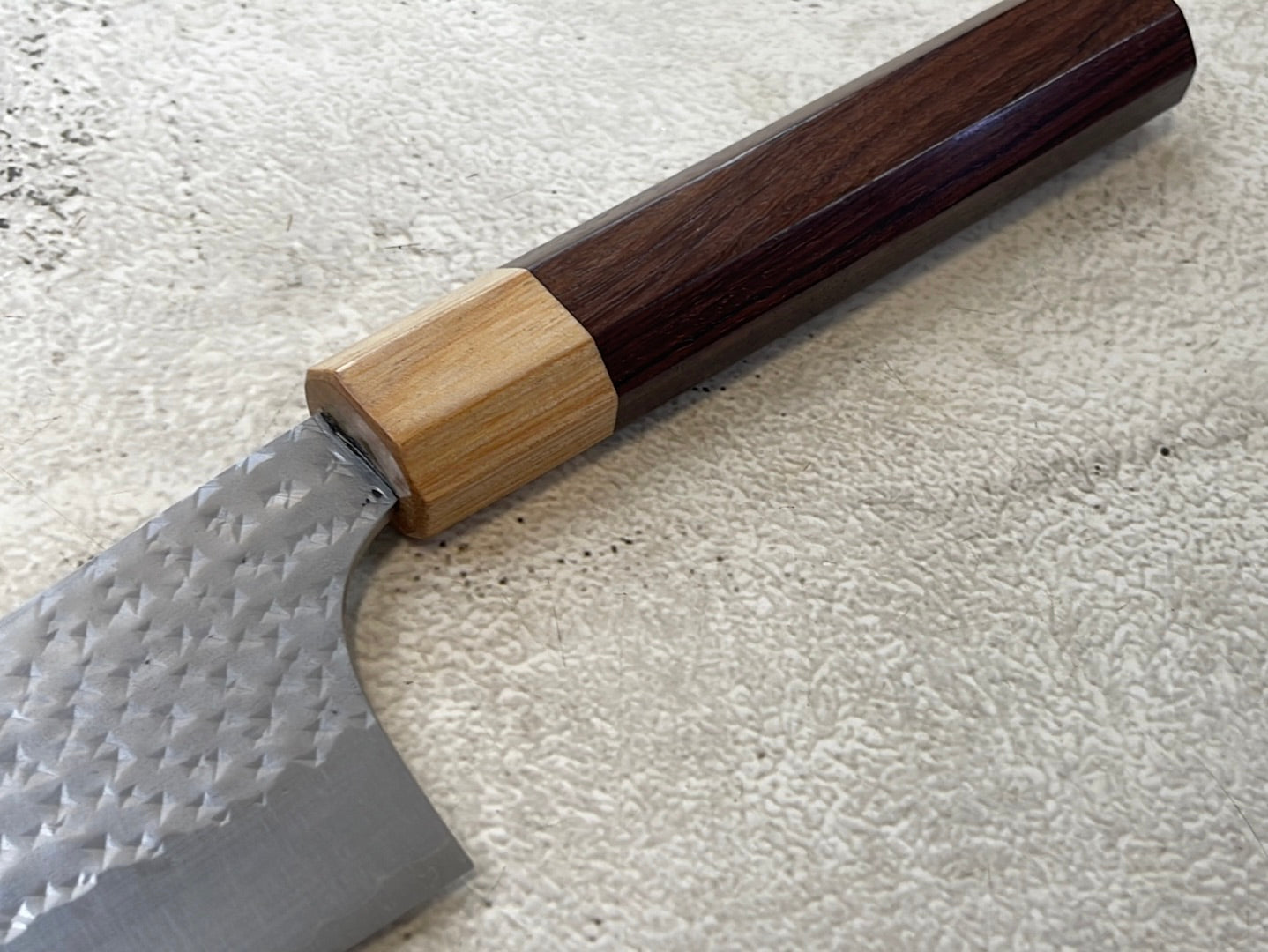 Yu Kurosaki R2(SG2) Hammered SENKO-EI WA RS8H Japanese Gyuto 240mm with Brown-Ring Octagonal Handle