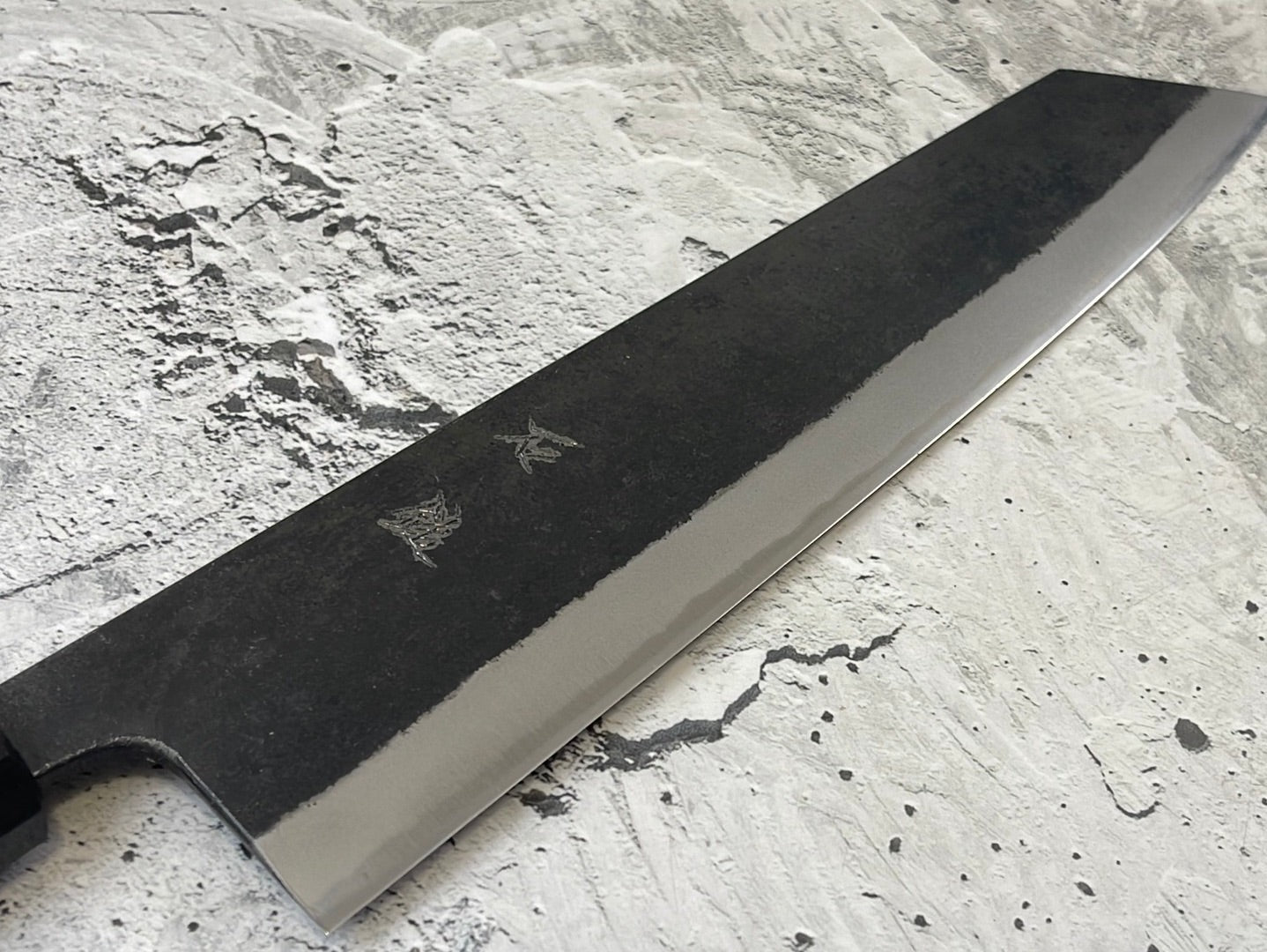 Yoshimune Kiritsuke Kurouchi 240 mm (9.4 in) Aogami (Blue) #2 Double-Bevel