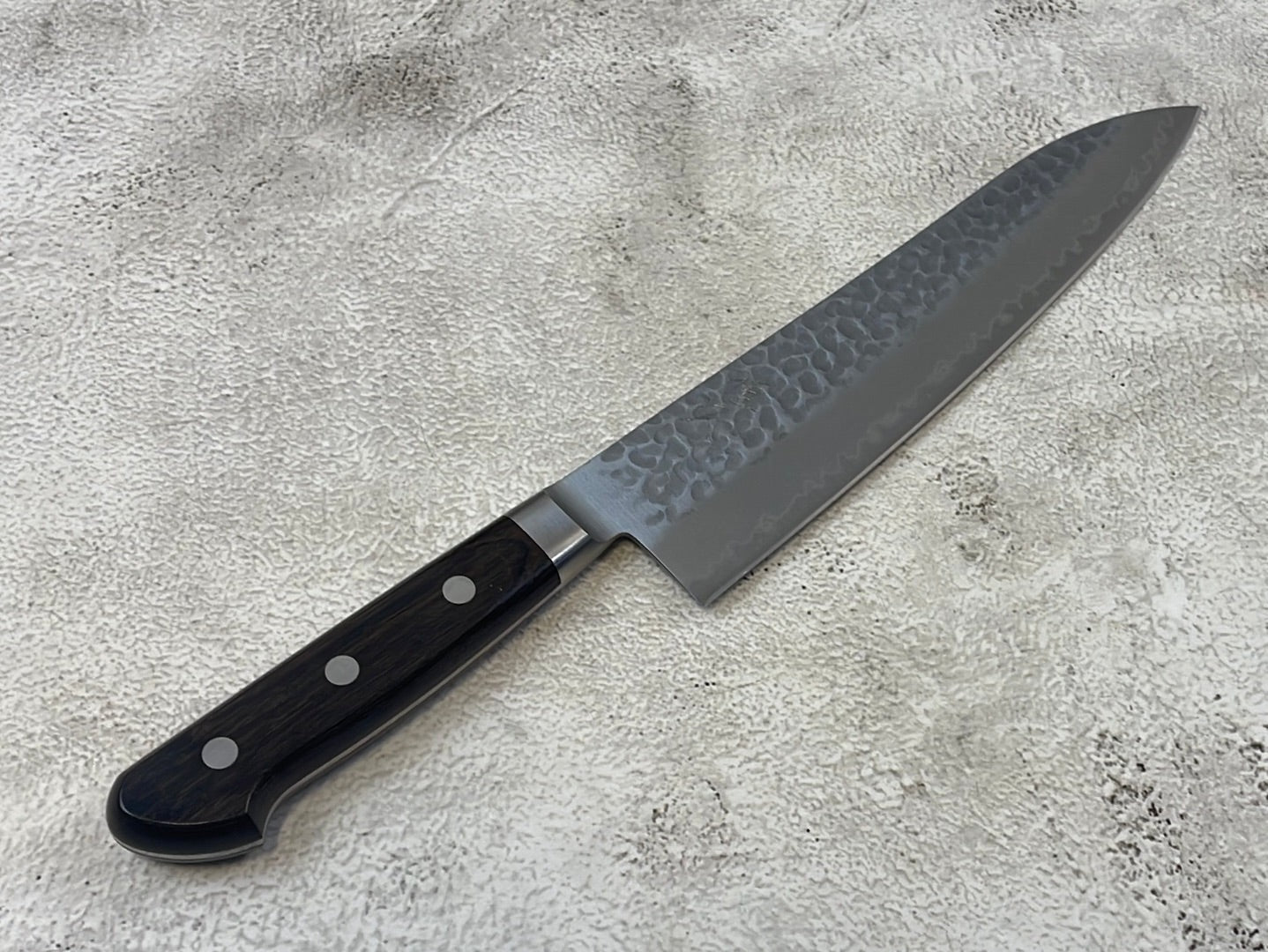 Tsunehisa Aokami Super Gyuto 210mm Brown Pakka Wood Handle - Made in Japan 🇯🇵