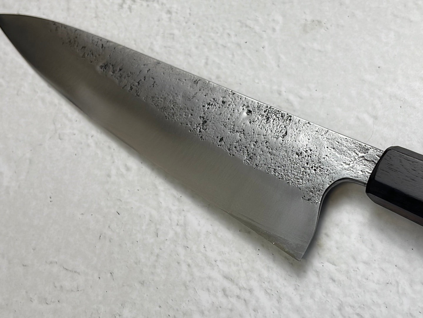 Gyuto 230mm Western Hybrid Nashiji  Full Rosewood with Brass Spacer
