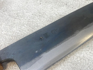 Tsukasa Shiro Kuro 180mm Santoku - Shirogami Steel - Oak Octagnon Handle