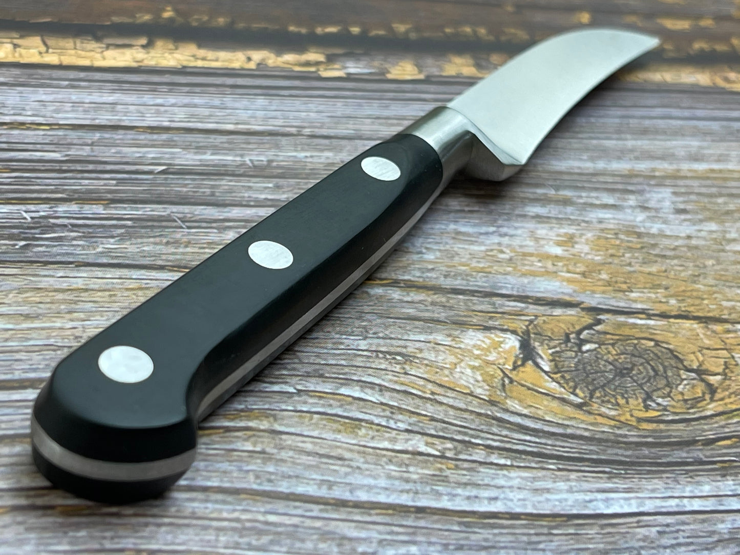 K Sabatier Authentique Curbed Paring Knife 8cm - High Carbon Steel