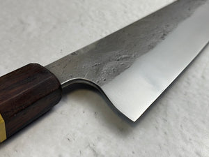 Gyuto 230mm Western Hybrid Nashiji  Full Rosewood with Brass Spacer