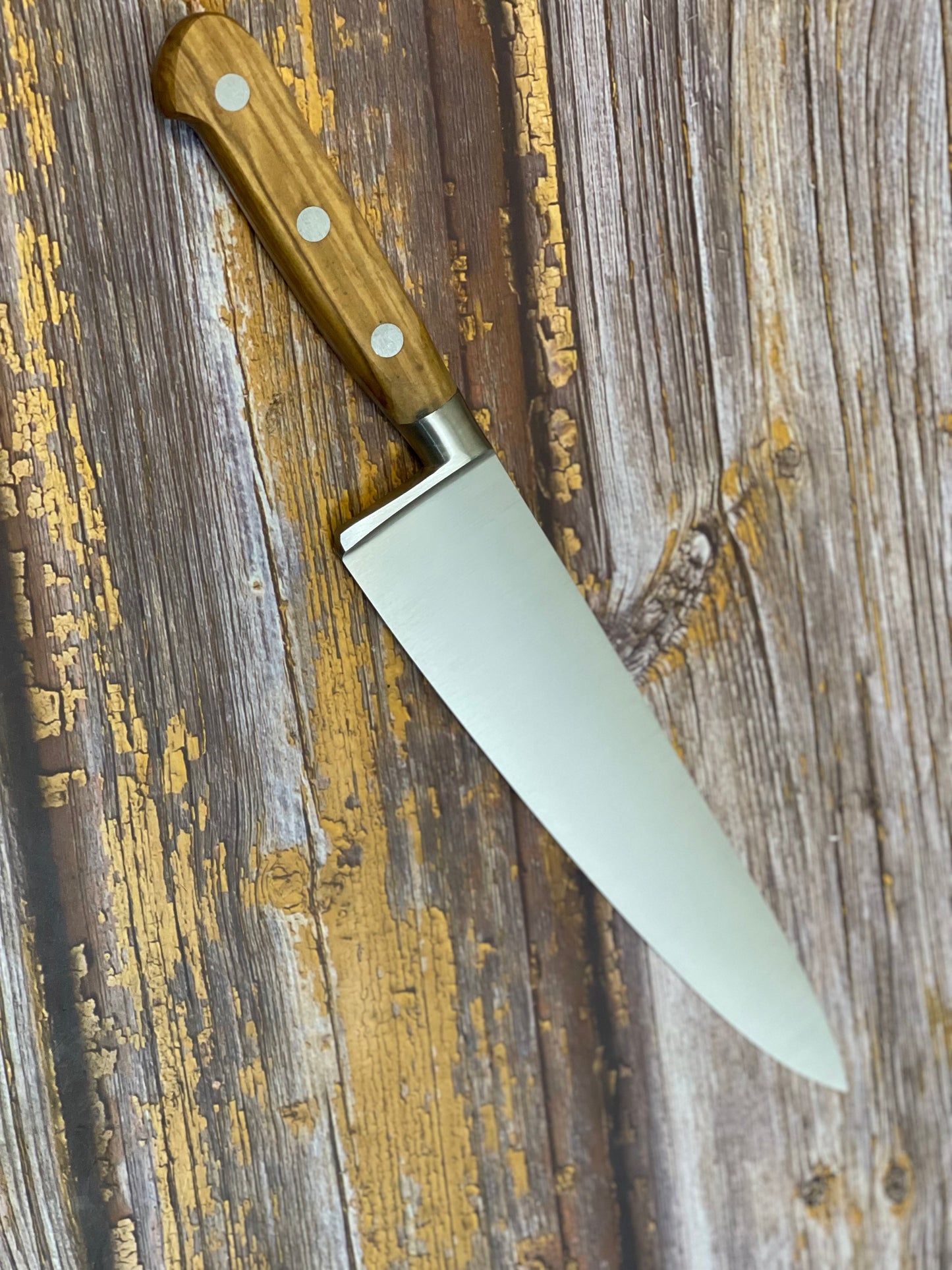 K Sabatier Chef Knife 230mm - HIGH CARBON STEEL - OLIVE WOOD HANDLE