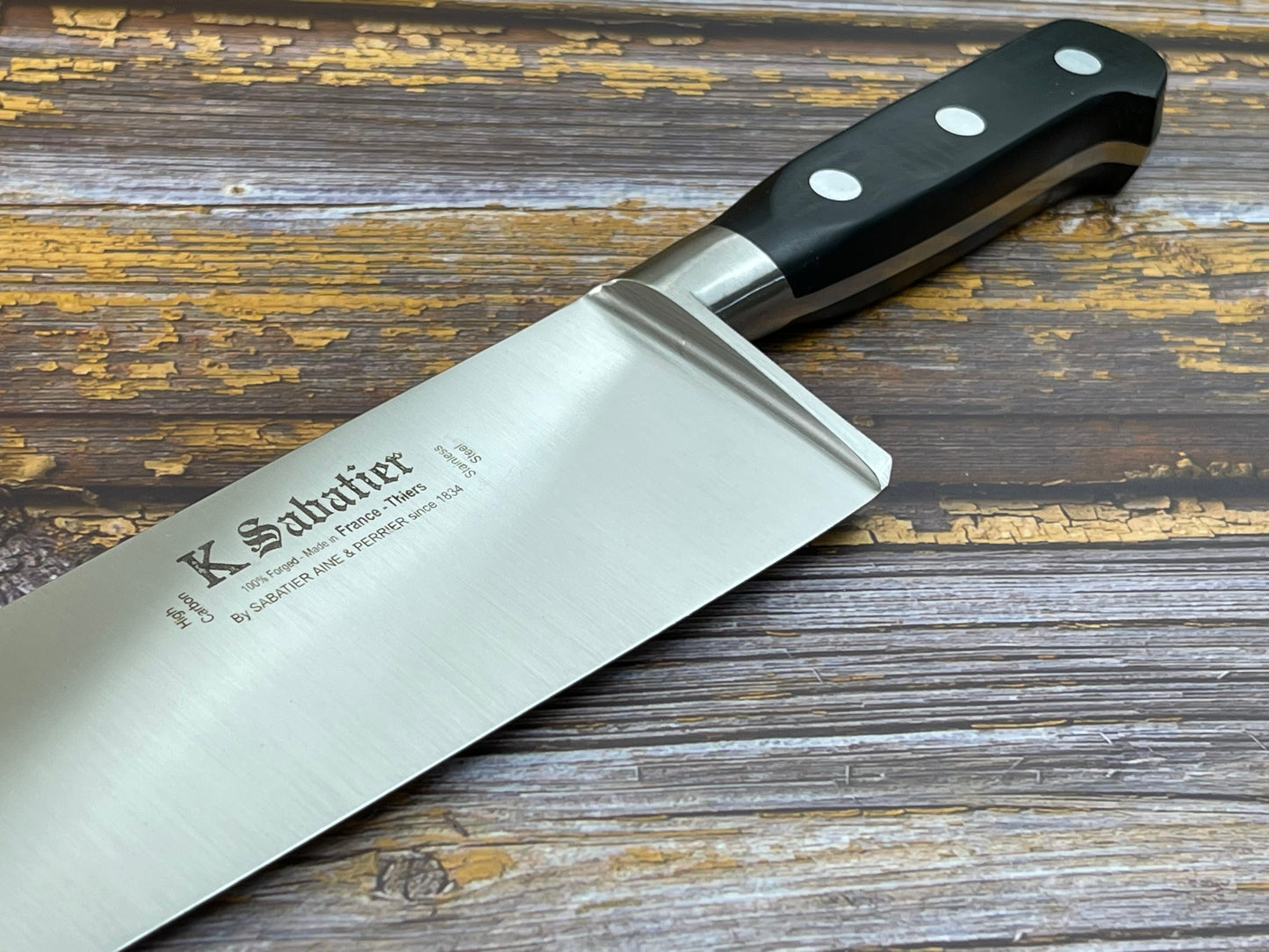 K Sabatier Authentique Cooking Knife 300mm - HIGH CARBON STEEL Made In France