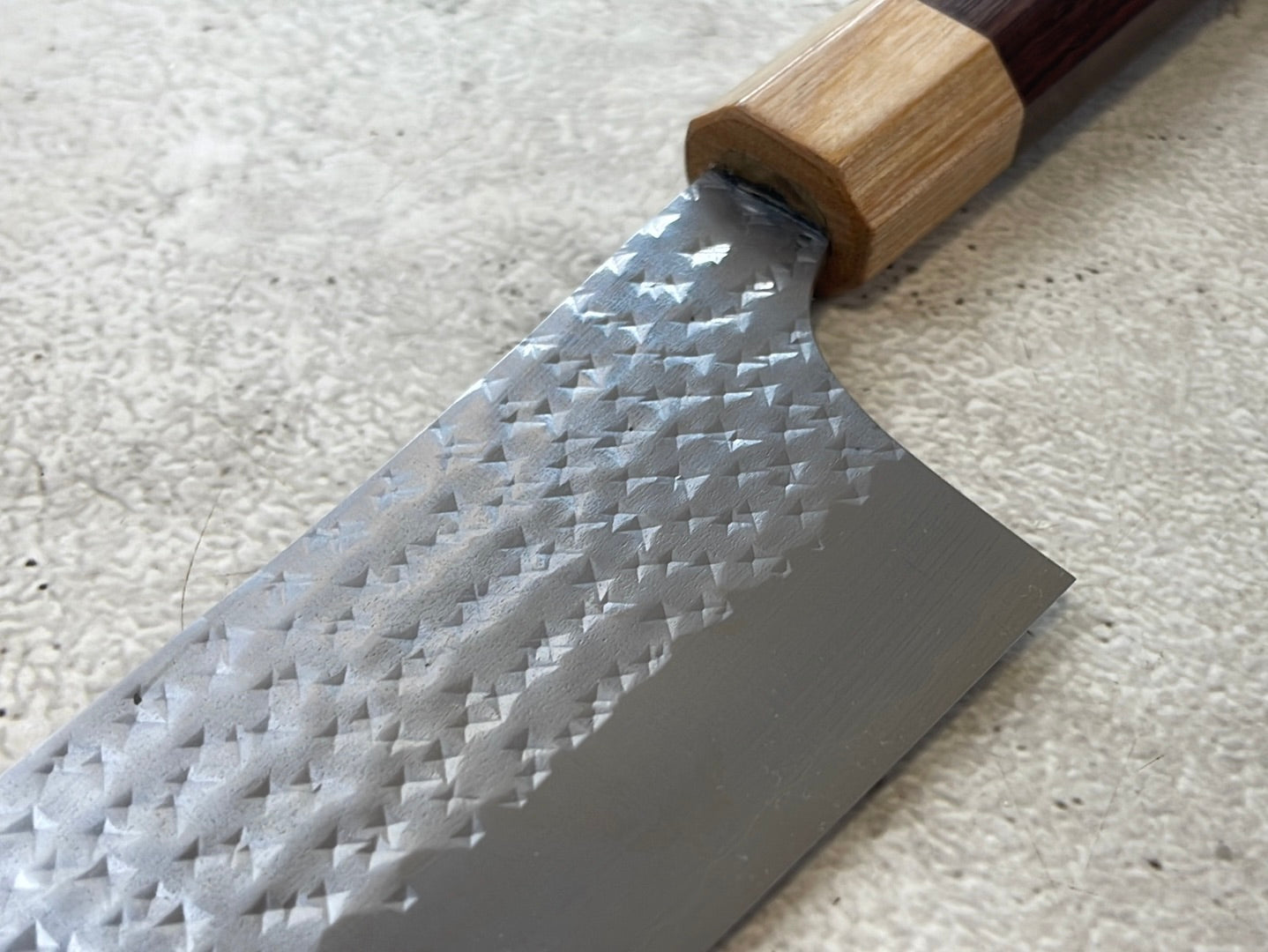 Yu Kurosaki R2(SG2) Hammered SENKO-EI WA RS8H Japanese Gyuto 240mm with Brown-Ring Octagonal Handle