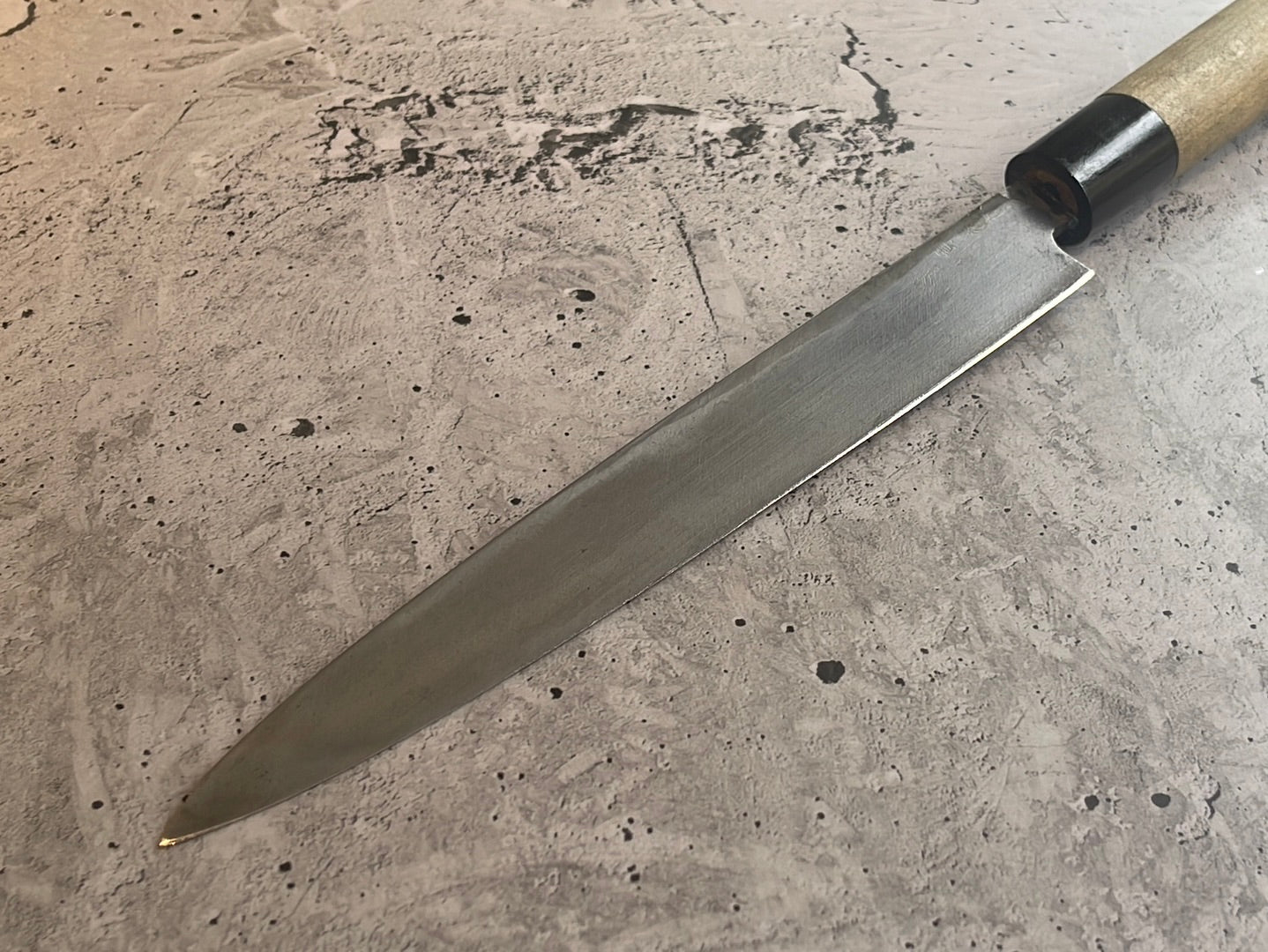Vintage Japanese Yanagiba Knife 220mm Made in Japan 🇯🇵 Carbon Steel 582
