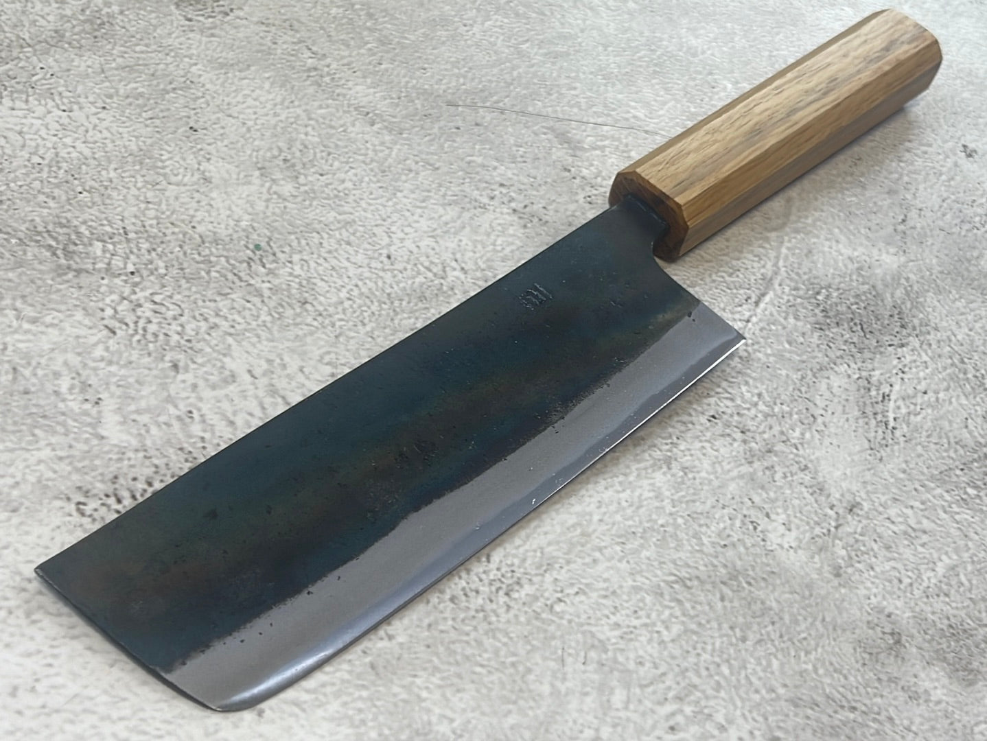 Tsukasa Shiro Kuro 150mm Nakiri - Shirogami Steel - Oak Octagnon Handle