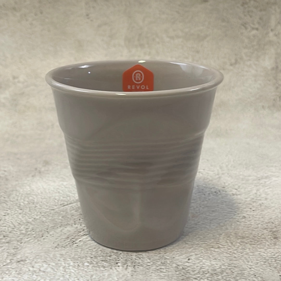 Revol Froissés Cappuccino Cup 180ml Set of 6 - Taupe