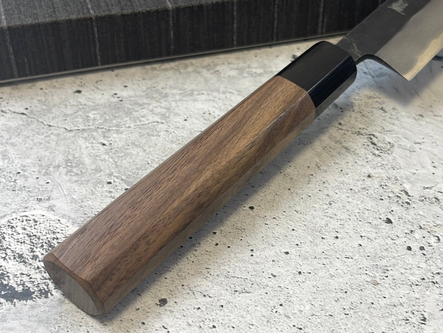 Yoshimune Sujihiki Kurouchi 210 mm (8.3 in) Aogami (Blue) #2 Double-Bevel