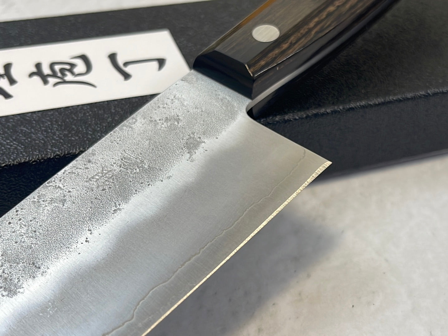 Tsunehisa G3 Nashiji Brown Santoku 180mm - Made in Japan 🇯🇵