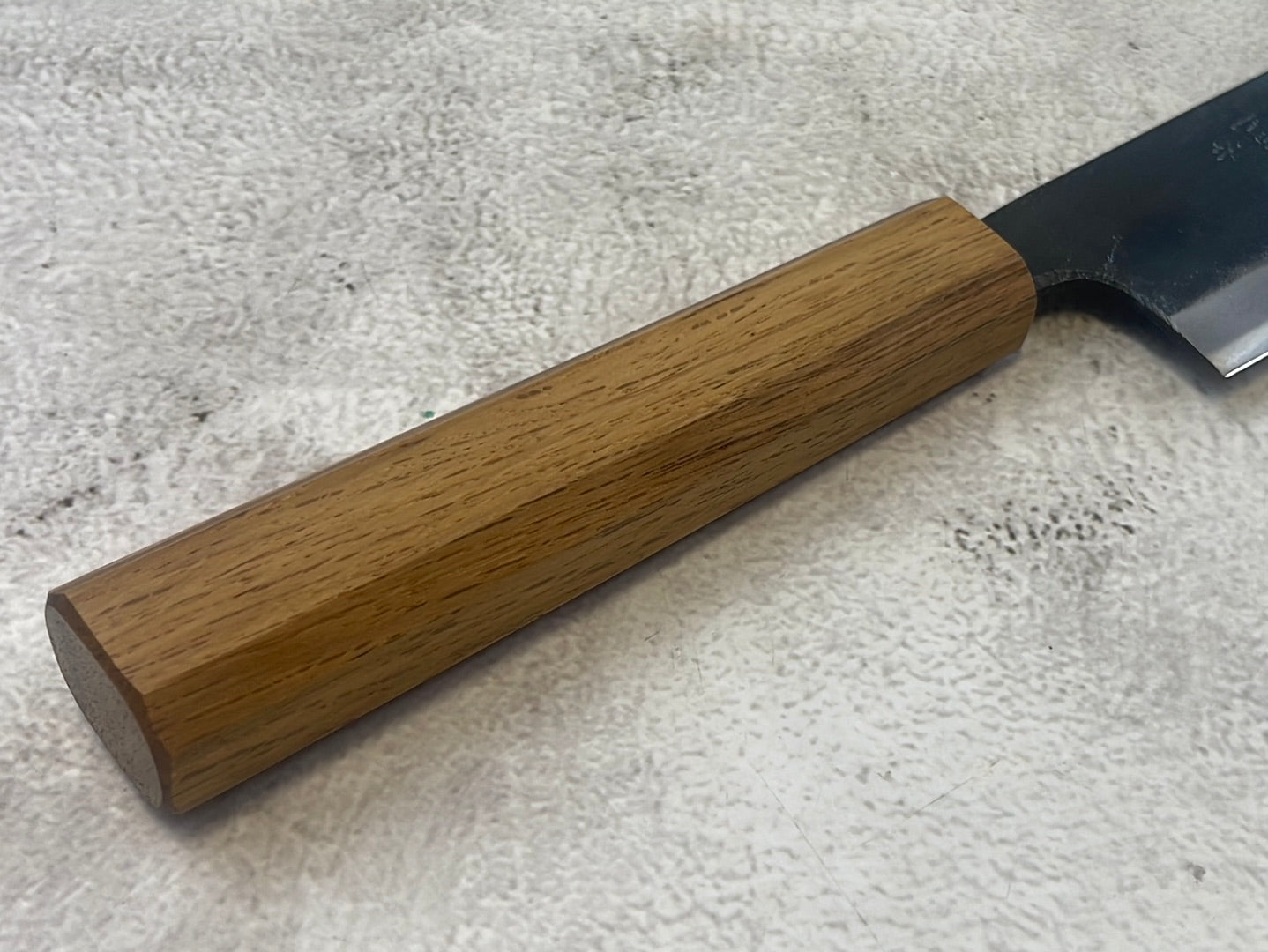 Tsukasa Shiro Kuro 210mm Gyuto- Shirogami Steel - Oak Octagnon Handle