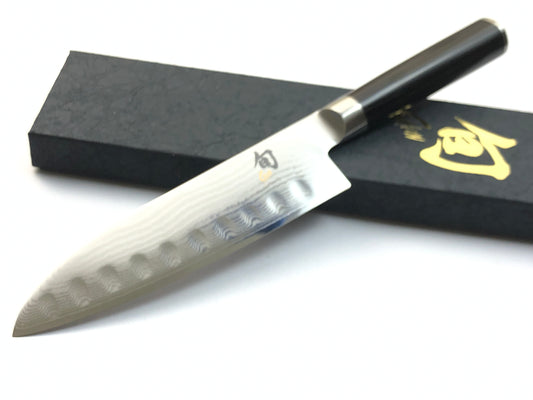 Shun Classic Scalloped Santoku Knife Left Handed 17.8cm