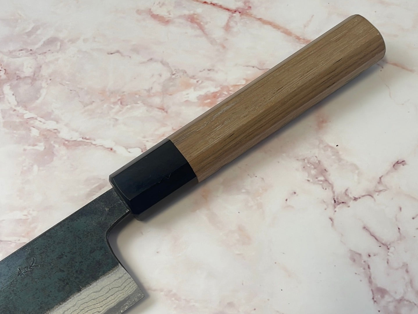 Yoshimune Gyuto Kurouchi 240 mm (9.4 in) Aogami (Blue) #2 Damascus (17 layers) Double-Bevel