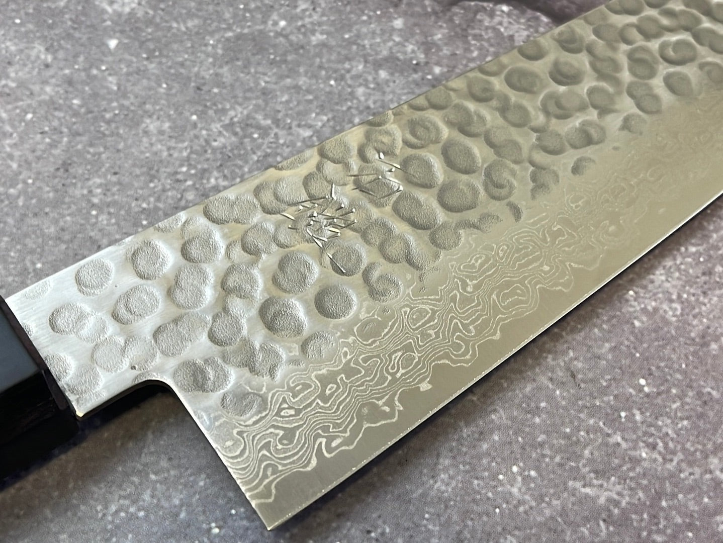 Yoshimune Gyuto Damascus Hammered Finish Knife 240 mm (9.4 in) Stainless clad Aus10