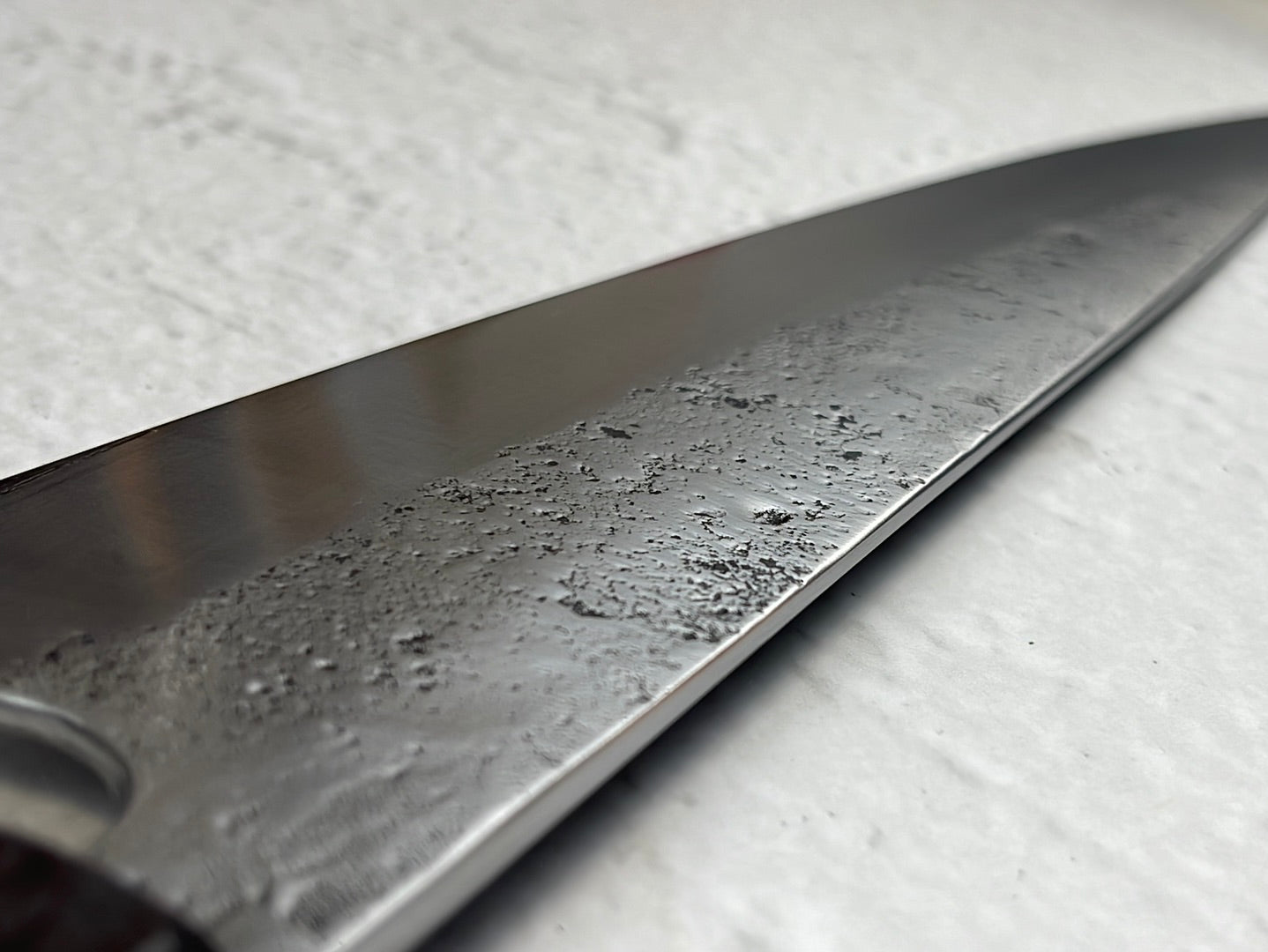Gyuto 230mm Western Hybrid Nashiji  Full Rosewood with Brass Spacer