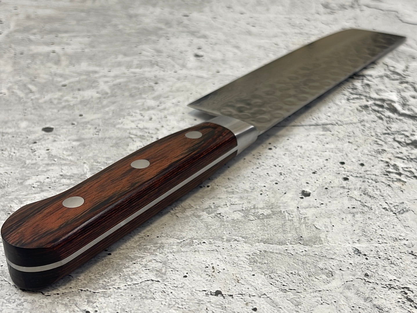 Tsunehisa VG10 33layers Damascus Steel Nakiri 180mm Brown Pakka Wood Handle - Made in Japan 🇯🇵
