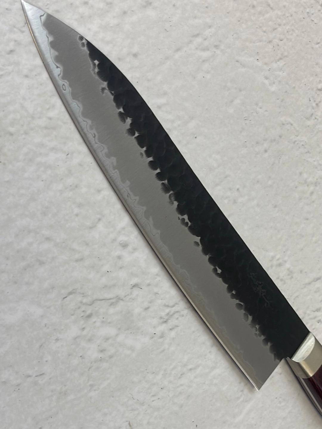 Tsunehisa Aogami Super Kuro Tsutime Gyuto Knife 210mm  Red Pakka Wood Handle - Made in Japan 🇯🇵