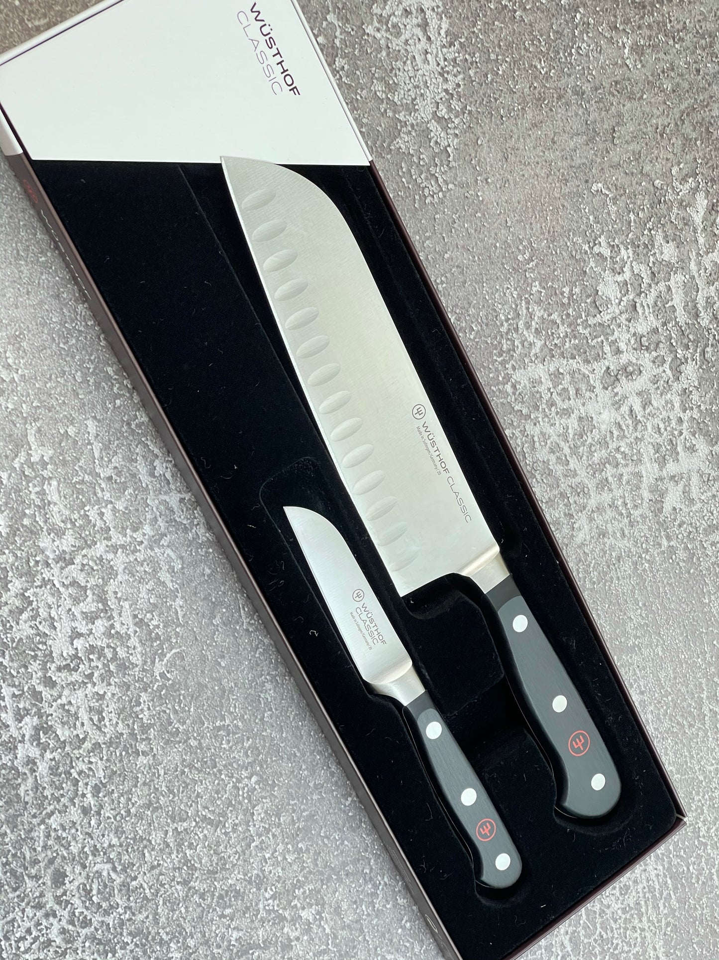 Wüsthof Classic 2-piece Santoku Knife Set