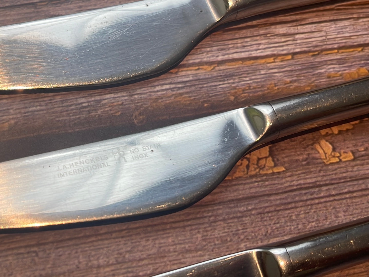 Vintage J. A. Henckles Cutlery Steak knife Set 4x  Stainless Steel Made in Germany 🇩🇪