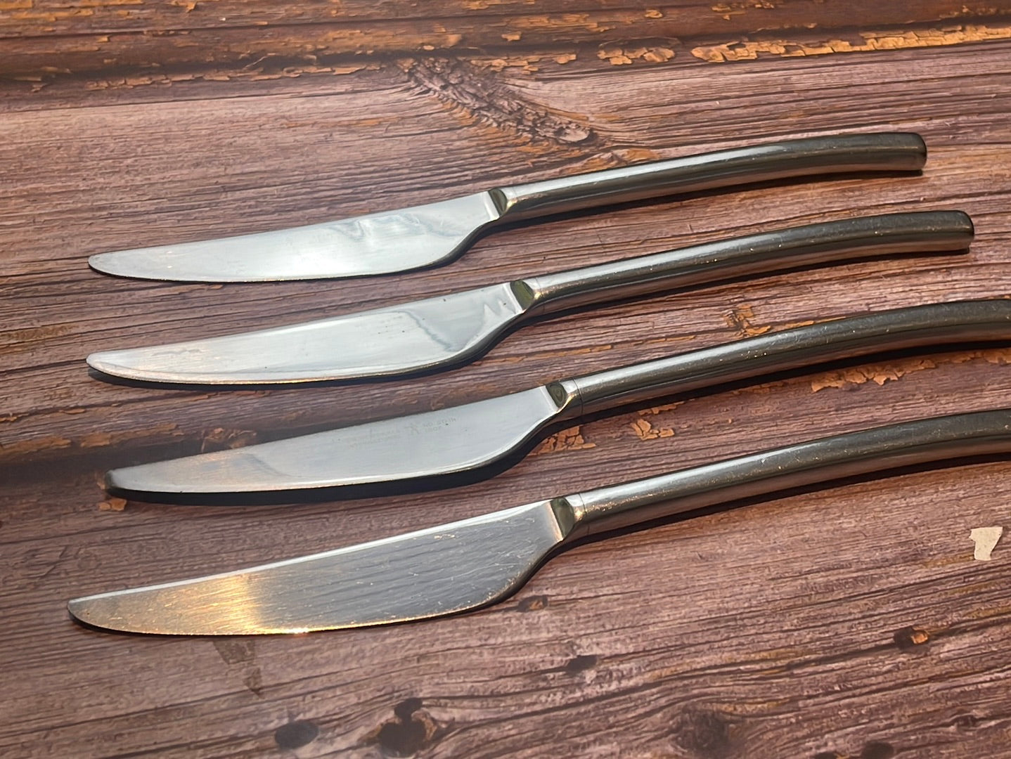 Vintage J. A. Henckles Cutlery Steak knife Set 4x  Stainless Steel Made in Germany 🇩🇪