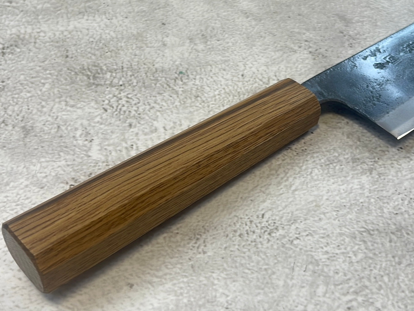Tsukasa Shiro Kuro 165mm Nakiri - Shirogami Steel - Oak Octagnon Handle