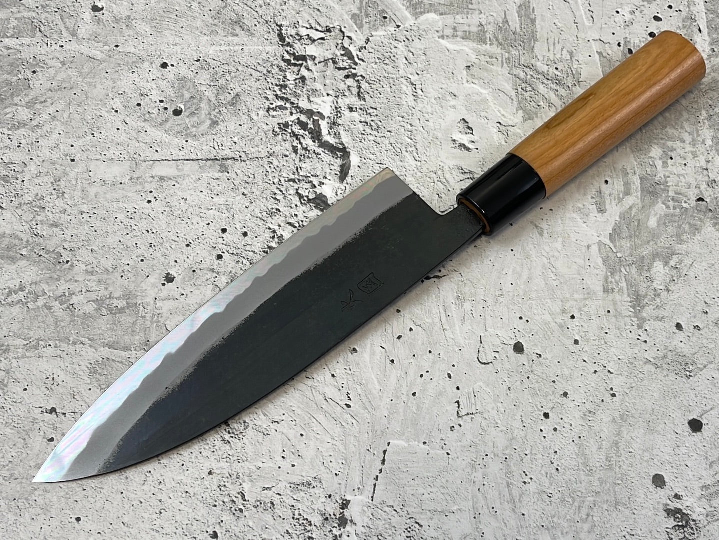 Hinokuni Shirogami #1 Santoku Knife 180mm Cherry Wood Handle - Made in Japan 🇯🇵