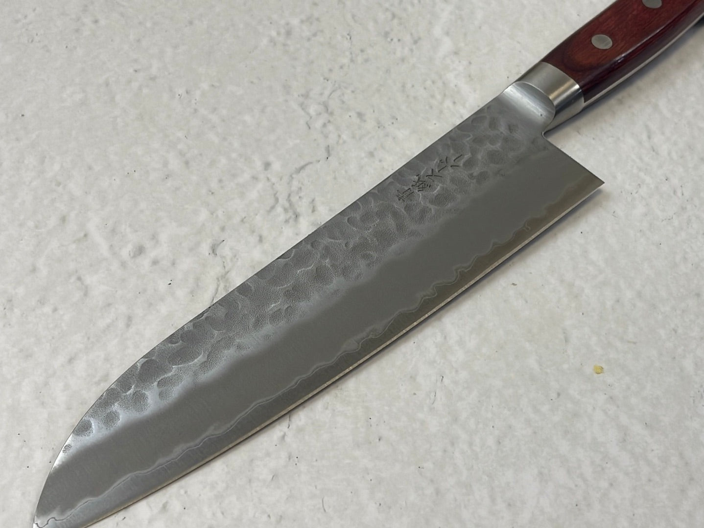 Tsunehisa Aokami Super Santoku 180mm Red Pakka Wood Handle - Made in Japan 🇯🇵