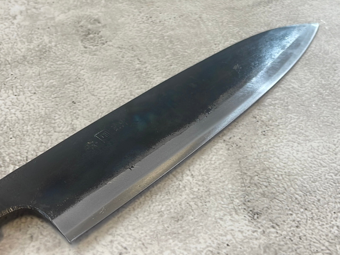 Tsukasa Shiro Kuro 210mm Gyuto- Shirogami Steel - Oak Octagnon Handle