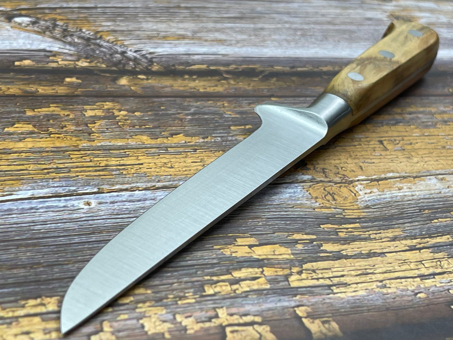 K Sabatier Boning Knife 130mm - CARBON STEEL - OLIVE WOOD HANDLE