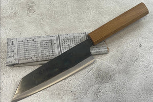 Tsukasa Shiro Kuro 150mm Bunka- Shirogami Steel - Oak Octagnon Handle