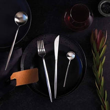 Load image into Gallery viewer, Stanley Rogers Piper Black 16pc Cutlery Set