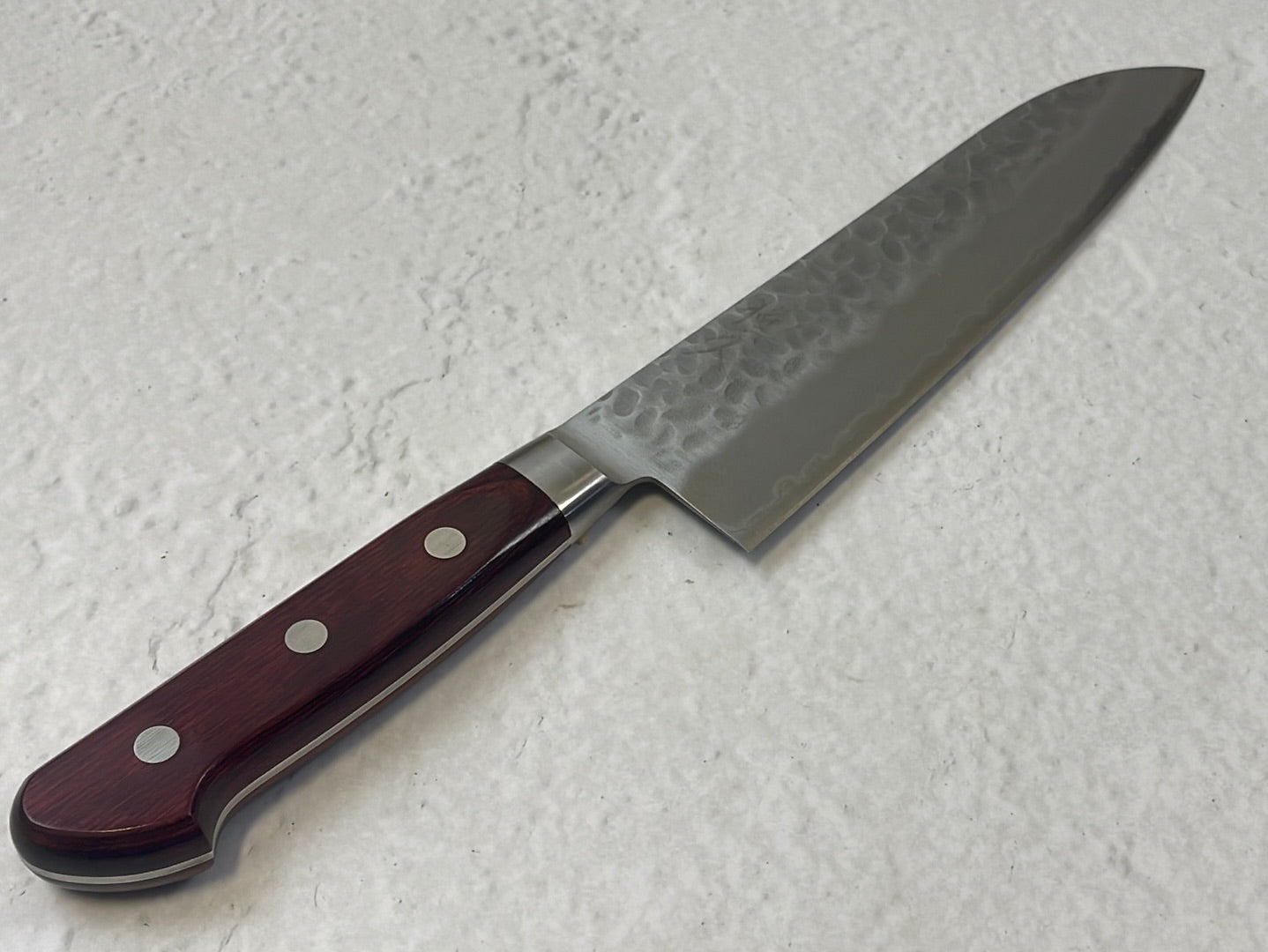 Tsunehisa Aokami Super Santoku 180mm Red Pakka Wood Handle - Made in Japan 🇯🇵