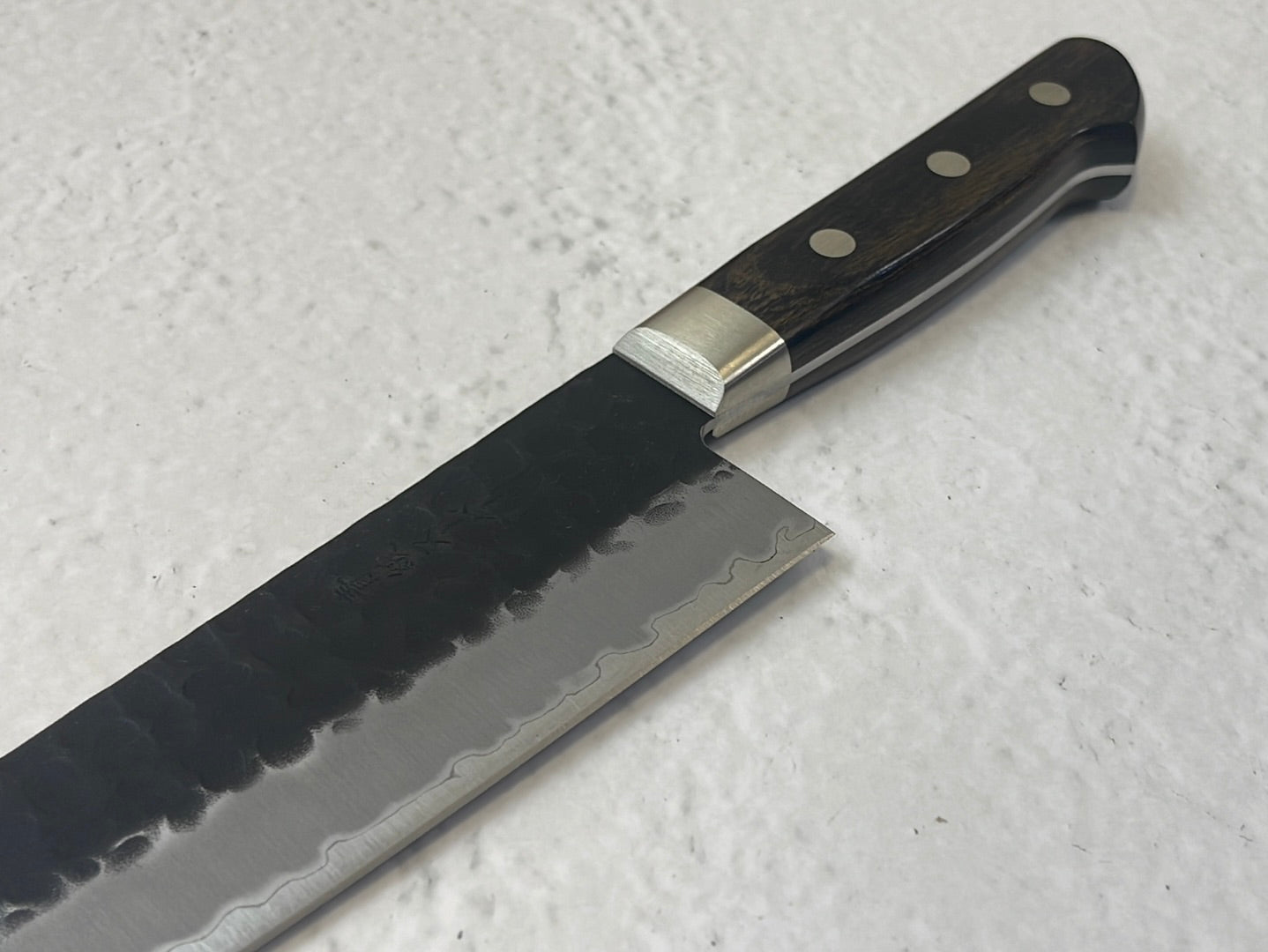 Tsunehisa AS Stainless Santoku Knife 180mm - Made in Japan 🇯🇵 Brown Pakka Wood Handle