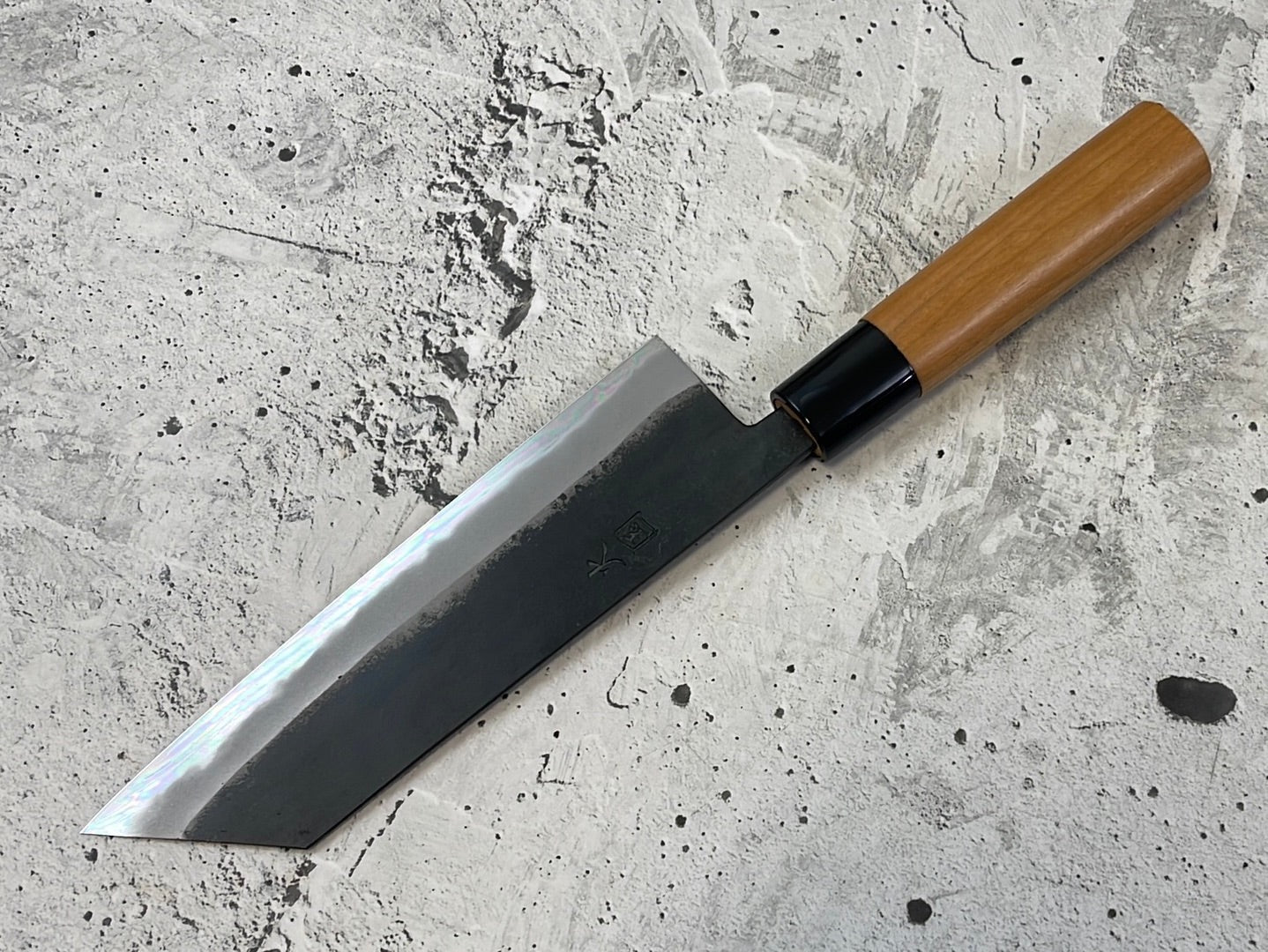 Hinokuni Shirogami #1 Bunka Knife 180mm Cherry Wood Handle - Made in Japan 🇯🇵