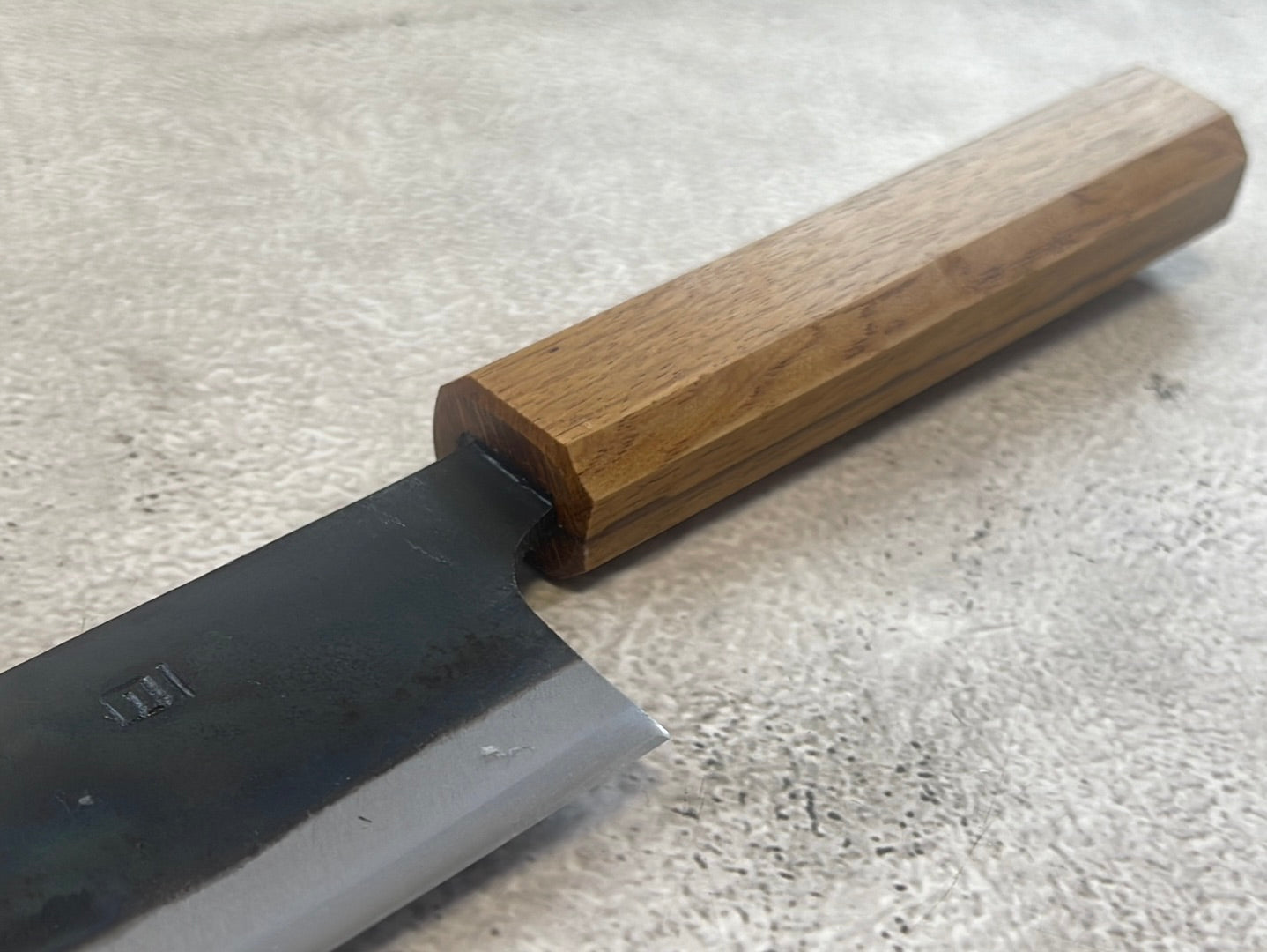 Tsukasa Shiro Kuro 150mm Bunka- Shirogami Steel - Oak Octagnon Handle